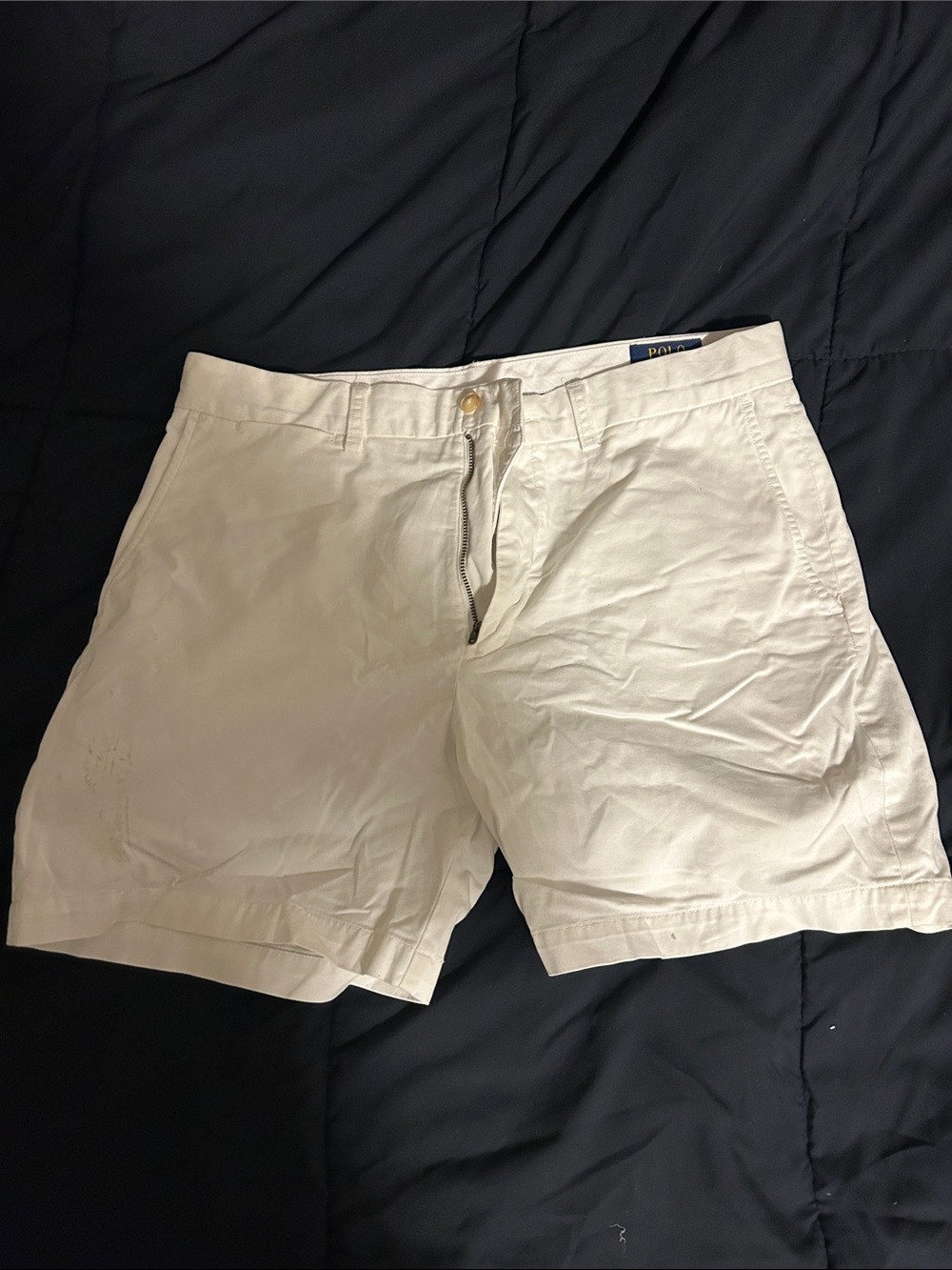 Polo by Ralph Lauren White Flat Front Men’s Shorts Waist Size 33
